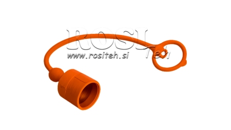 COVER PROTETOR DE BORRACHA LARANJA - ACOPLAMENTOS RÁPIDOS MASCULINOS