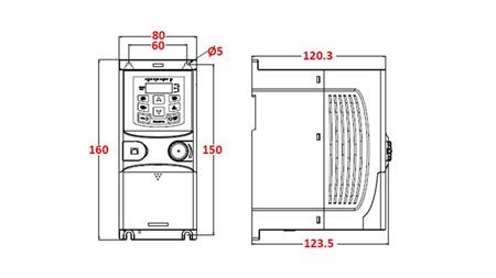 CONVERTIDOR DE FRECUENCIA-INVERTIDOR 3Fase 0.75kW GD20-0R7G-4-EU