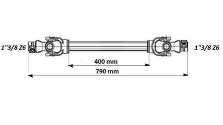 EKO KARDANAS 790mm 35-60AG STANDARDAS - matmenys