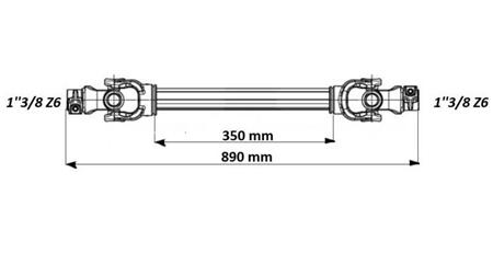 EKO KARDAN 890mm 30-75HP STANDARD - wymiary