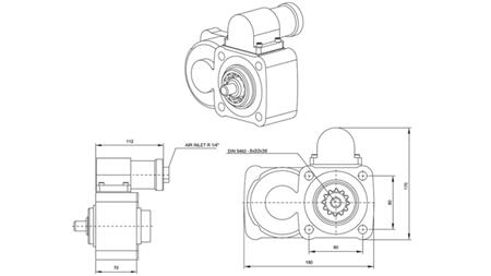Dimensioner HYDRAULISK PUMPDRIFT - ZF2