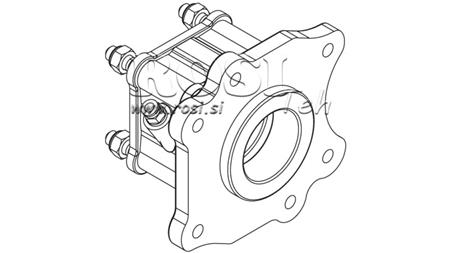 UTGANG FOR HYDRAULISK PUMPE - MERCEDES ATEGO-1 - 6 HULLER