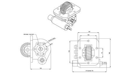 Dimensioner AV HYDRAULISK PUMP - ISUZU MOY CR VAKUUM
