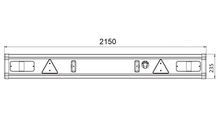 TRAUKINIO BUFERIS TÜV MODELIS SU ŠVIESOMIS 2150mm