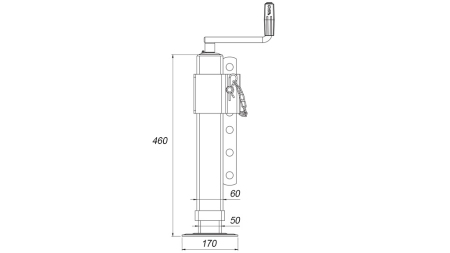PIEZA DE SOPORTE ROSCADA AJUSTABLE 320mm - 800kg