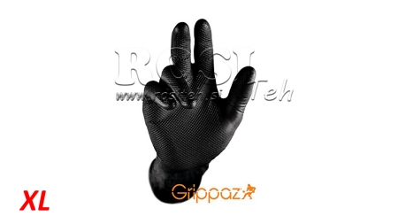 NITRILO PIRŠTINĖS GRIPPAZ JUODOS 50/1 - XL