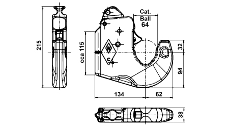 HAK DO ŁĄCZNIKA GÓRNEGO HYDRAULICZNEGO - AUTOMATIC KAT.3 WALTERSCHEID