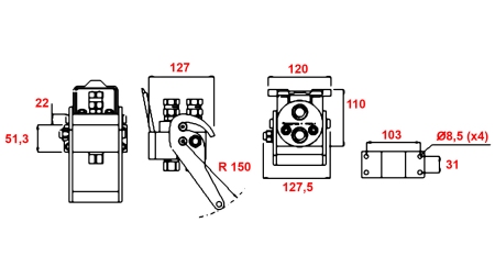 ACOPLAMENTO MULTI-FASTER 2wie BSP 3/8 PARTE FIXA