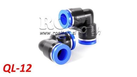 CONECTOR ANGULAR DE ENCHUFE NEUMÁTICO TPA SIN ROSCA QL-12