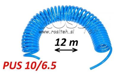 PUS 10/6.5 12m NIEZŁOŻONA NIEBIESKA RURA SPIRALNA