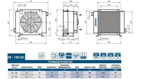 RĂCITOR DE ULEI DC 24V HY02404 30-150 LIT