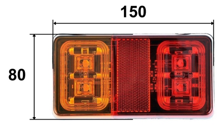 LED SVIJETLO ZADNJE 3 FUNKCIJE  12V-24V KOMBINIRANA