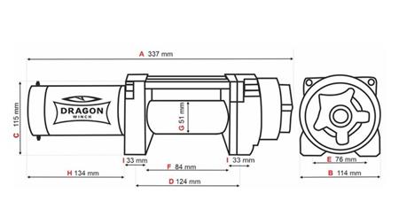 12 V ELEKTRISK VINCH DWH 4500 HD - 2041 kg - SYNTHETISK REP