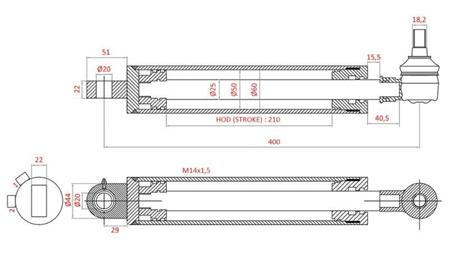 CILINDRO DE DIRECCIÓN HIDRÁULICO FIAT-NEW HOLLAND OEM-5189888