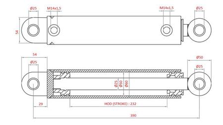CILINDRO DE DIRECCIÓN HIDRÁULICO FIAT-NEW HOLLAND OEM-87302891, 5164022, 82991196