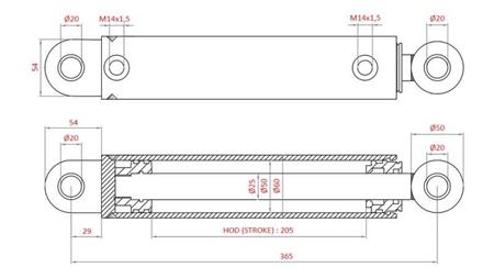 CILINDRO DE DIRECCIÓN HIDRÁULICO FIAT-NEW HOLLAND OEM-87302890