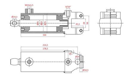 CILINDRO DE DIRECCIÓN HIDRÁULICA MASSEY FERGUSON OEM-1605121M91, 1605121M92 532193M91, 3773711M91