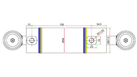 CILINDRO DE DIRECCIÓN HIDRÁULICA JOHN DEERE OEM-AM147174