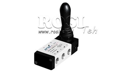 PNEUMATINIS MANUALUS VOŽTUVAS 5/3 3/8 PRT-1053-CRR MANUALUS GRĄŽINIMAS