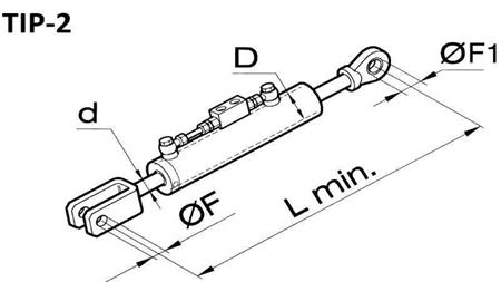 HIDRAULINIS KELIAMASIS TRAUKIMO ĮRENGINYS - JOHN DEERE 70/35min.680 tipo (2) fi 21.2/21.2