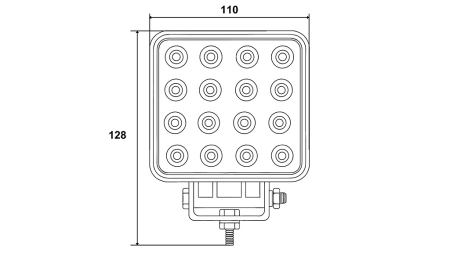 LAMPADA DA LAVORO A LED - LUCE 16 LED 48W 12V-24V
