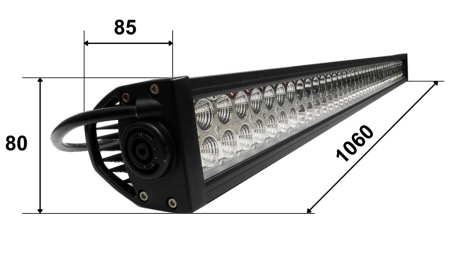 LAMPADA DA LAVORO A LED - LUCE 80 LED 240W 12V-24V COMBO 106cm MEGA
