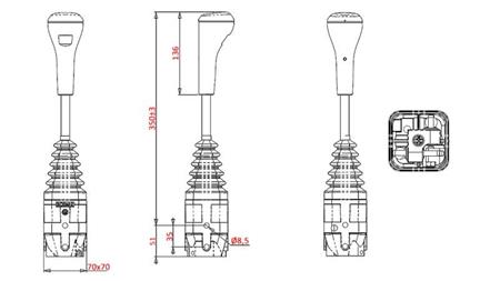 JOYSTICK INDEMAR PER CARRELLO ELEVATORE - SENZA PULSANTE