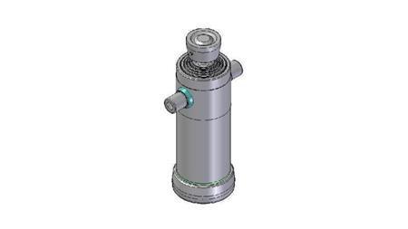 3057S -TELESCOPISK CYLINDER STANDARD/BOLL 5 STEG SLAG 830 DIAMETER 152