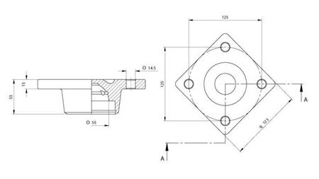 PALLA fi 55 CON FLANGIA