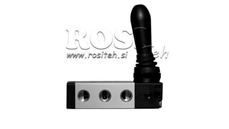 PNEUMATINIS MANUALUS VOŽTUVAS 5/3 3/8 PRT-1053-CRR MANUALUS GRĄŽINIMAS