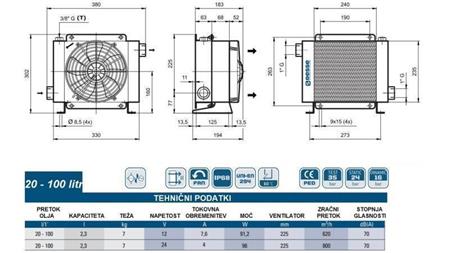 RADIATORE D'OLIO DC 12V HY01802 20-100 LIT
