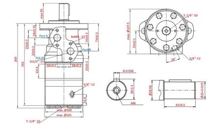 HIDROMOTOR B/MR 400 - CON FRENOS
