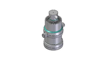 4081F -TELESCOPISK CYLINDER STANDARD/HÅL 4 STEG RESA 1190 DIAMETER 190