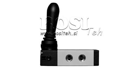 PNEUMATINIS MANUALUS VOŽTUVAS 5/3 3/8 PRT-1053-CRR MANUALUS GRĄŽINIMAS