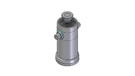 8037S -CYLINDER TELESKOPOWY STANDARD/KULKA 8 ETAPÓW SKOKU 3740 ŚREDNICA 270