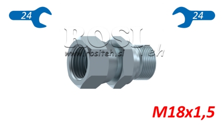 HIDRAULINIS DUBLINIS KONEKTORIUS SU SUKAMU VERŽLIU M18X1,5