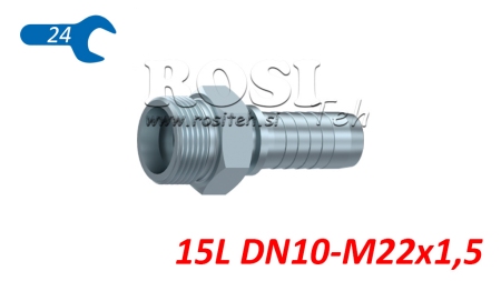 HIDRAULINĖ SĄSAJA CEL 15 L VYRAS DN10-M22X1,5
