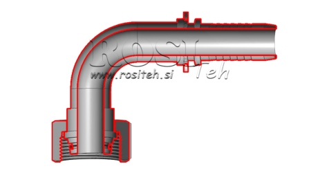 HIDRAULINĖ SĄSAJA DKOS 8 SU MOTERIMIS ELBOW 90 DN6-M16X1,5