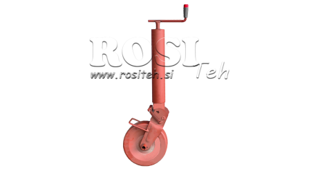 GESCHROEFD ONDERSTEUNING VOET 240MM - 700KG MET ONDERSTEUNINGSWIEL