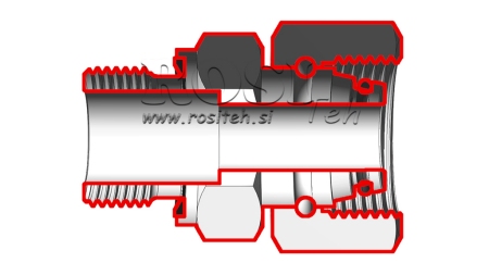 HIDRAULINIS DVOVIJAČNIK UVOJNI VIJAČNI SPOJ AOVR ED BSP3/8 - M18X1,5