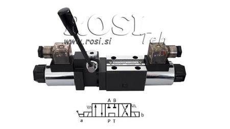 RĘCZNY I ELEKTROMAGNETYCZNY ZAWÓR HYDRAULICZNY CETOP 12/24/230V N2