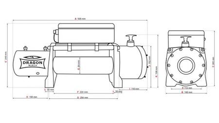 24 V ELEKTRINIS WINCH DWM 12000 HD - 5443 kg