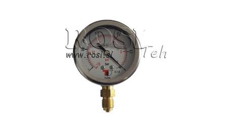 VACUUM METER DN63 VERTIKALUS -1 - 0 BAR - 1/4