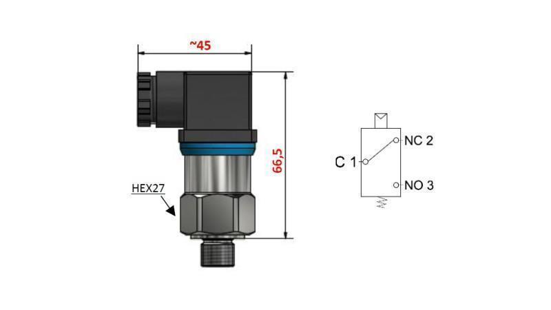 HIDRAULINIS SLĖGIO JUNGIKLIS F3 5-50 BAR (MAX. 300BAR)