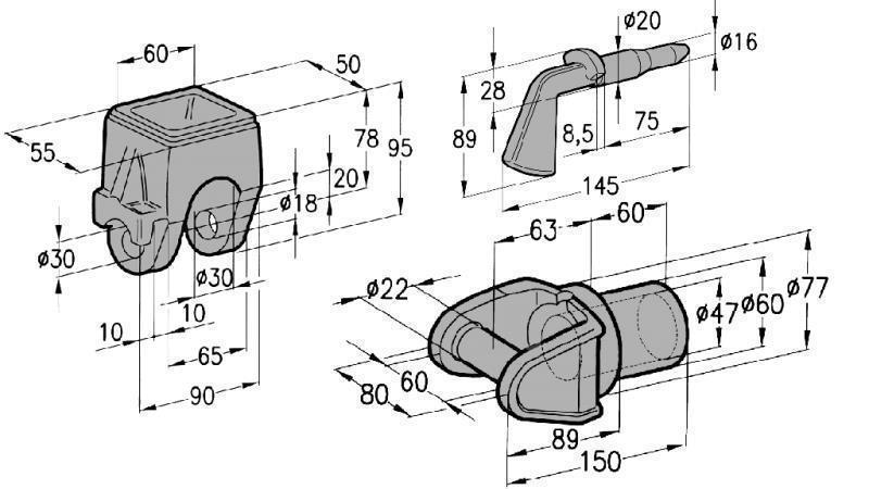 SET DI SUPPORTI PER CESTELLO CAMION
